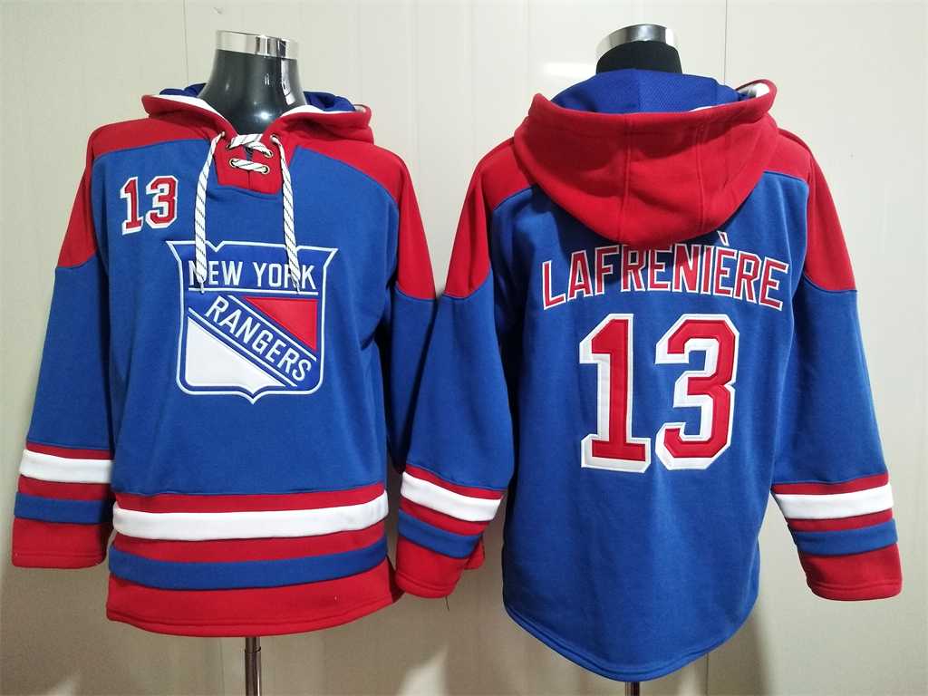 Rangers 13 Alexis Lafreniere Blue All Stitched Pullover Hoodie,We sell and wholesale Rangers 13 Alexis Lafreniere Blue All Stitched Pullover Hoodie on line form chian!